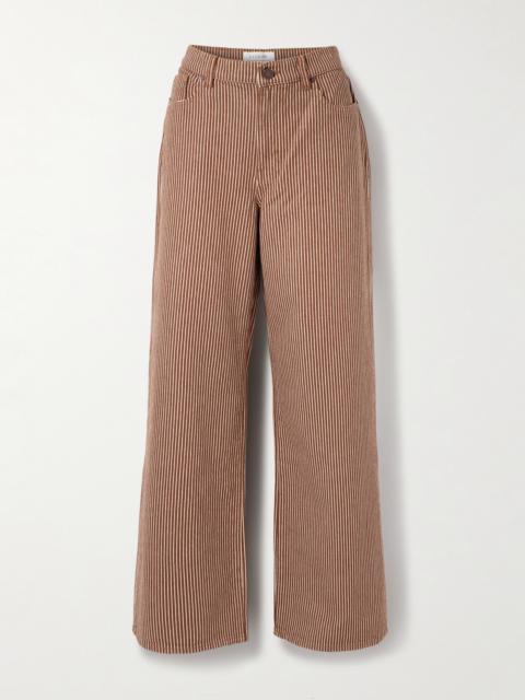 LA LIGNE Isadora Striped Cotton Wide-leg Pants