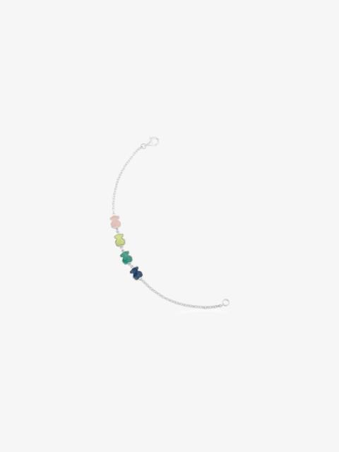 TOUS Silver New Color Bracelet with Gems