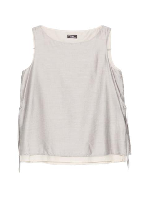 PESERICO tie-side sleeveless top