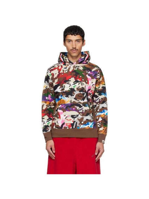 A BATHING APE® Multicolor Hybrid Camo Shark Pullover Hoodie