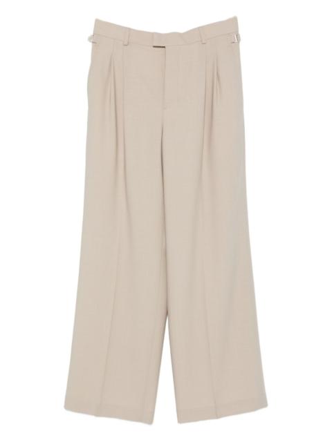 AMI Paris pleated wide-leg trousers