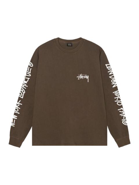 Stussy Big Cities Pigment Dyed Long-Sleeve Tee 'Coffee'