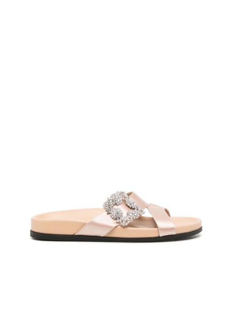 Manolo Blahnik Chilanghi crystal-embellished sandals