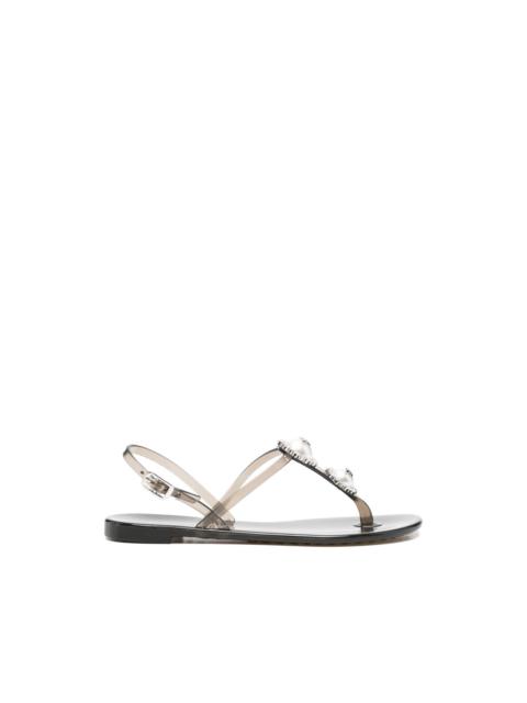 CASADEI faux-pearl embellished sandals