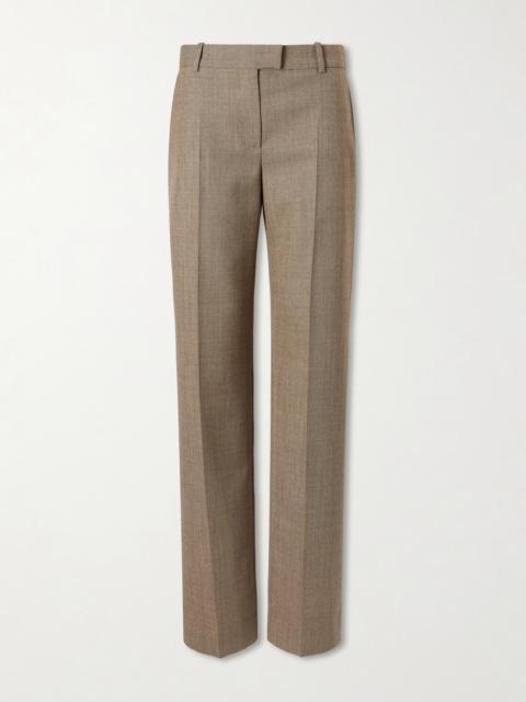 Alexander McQueen Pleated Wool-gabardine Straight-leg Pants