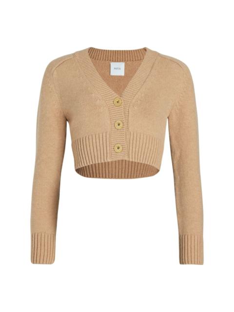 PATOU wool-cashmere cropped cardigan