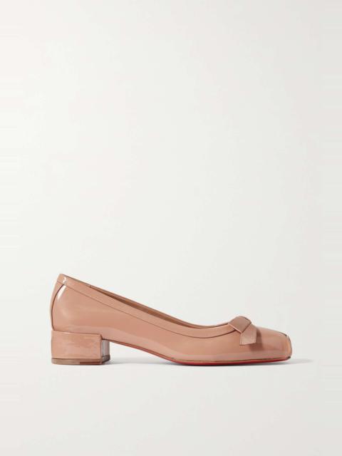 Mamaflirt 30 bow-detailed patent-leather pumps