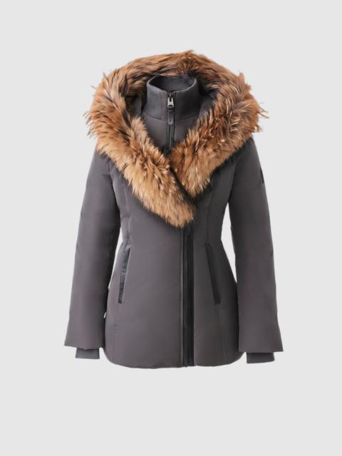 MACKAGE ADALI down coat with natural fur Signature Mackage Collar