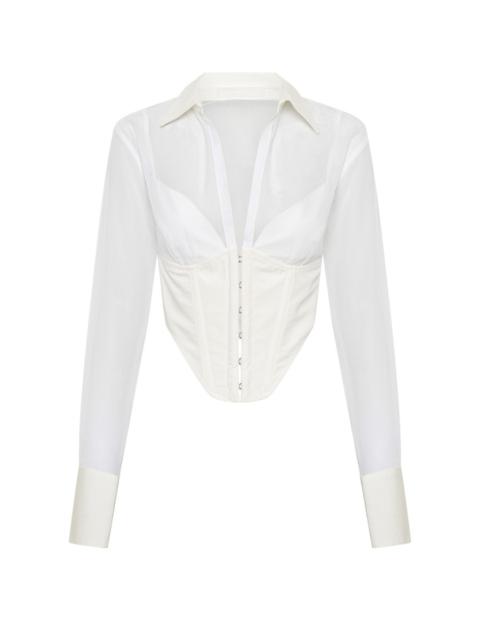 Dion Lee Grid corset shirt