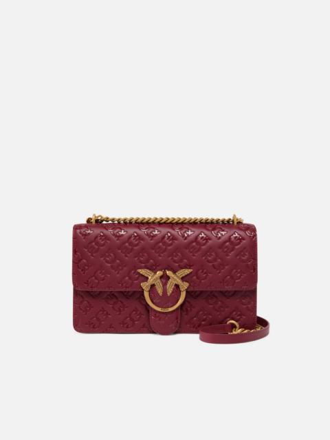 PINKO LOVE BAG LEATHER CROSSBODY BAG WITH LOGO