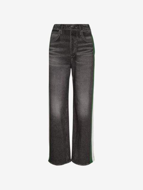 rag & bone side-stripe wide-leg jeans