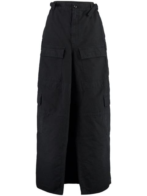 BALENCIAGA Women's Apron Cargo Pants Skirt in Black