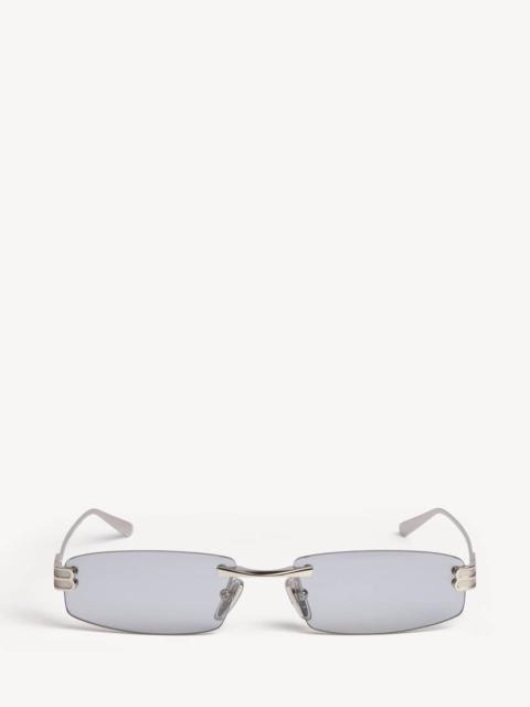 BALENCIAGA Women's Gossip Rectangle M Sunglasses in Silver