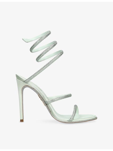 RENE CAOVILLA Cleo 105 Satin Heeled Sandals