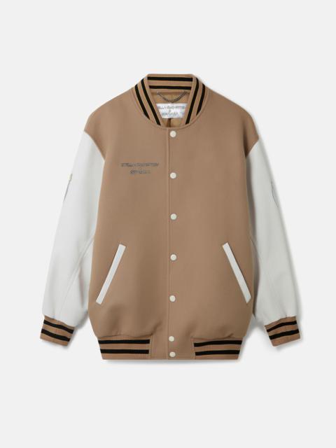 Stella McCartney Vitruvian Woman Graphic Wool Varsity Jacket
