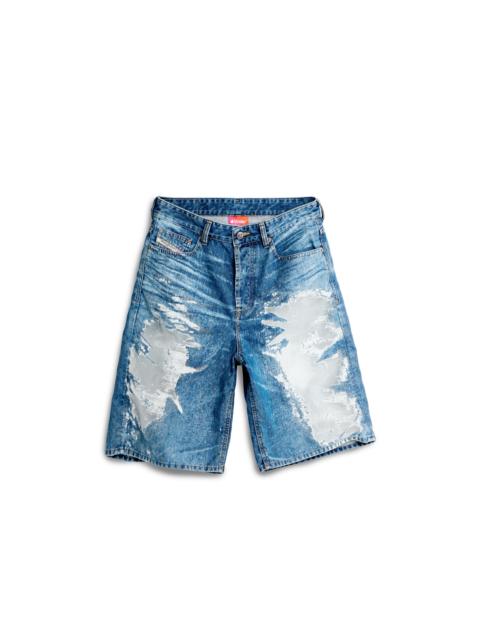 Diesel SHORTS IN DEVORÉ DENIM