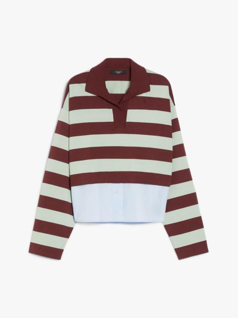 WEEKEND Max Mara HALLE Jersey and poplin polo shirt