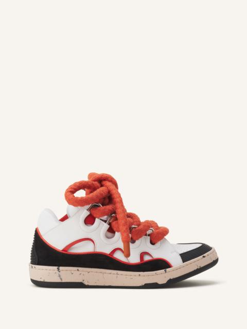 Lanvin CURB SNAKE SNEAKERS IN LEATHER