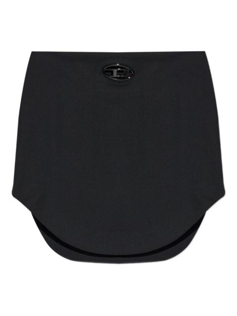Diesel logo-appliqué skirt
