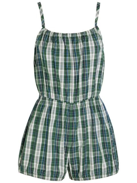 SUZIE KONDI Suzie Kondi Dassia Checked Cotton-poplin Romper