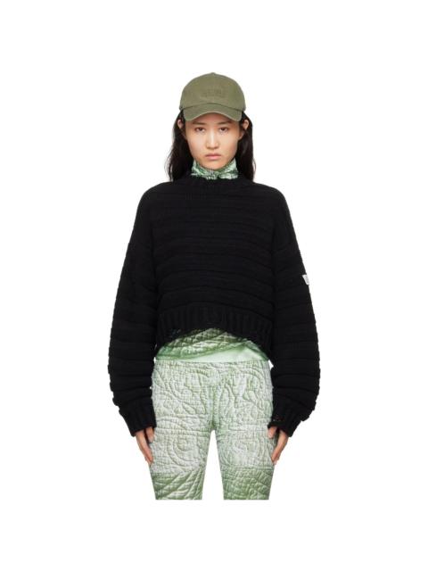 MM6 Maison Margiela Black Distressed Sweater