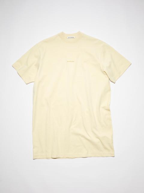 Logo t-shirt dress - Vanilla yellow