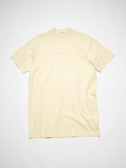 Acne Studios Logo t-shirt dress - Vanilla yellow