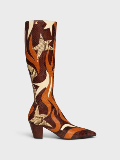CELINE STAGE - HIGH BOOT IN PYTHON PATCHWORK