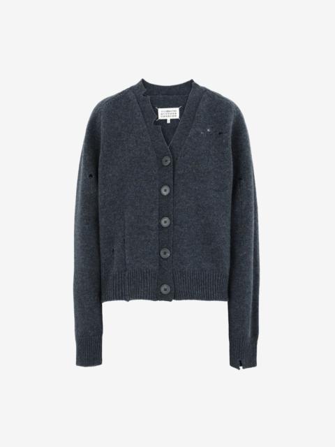 Maison Margiela Destroyed wool cardigan