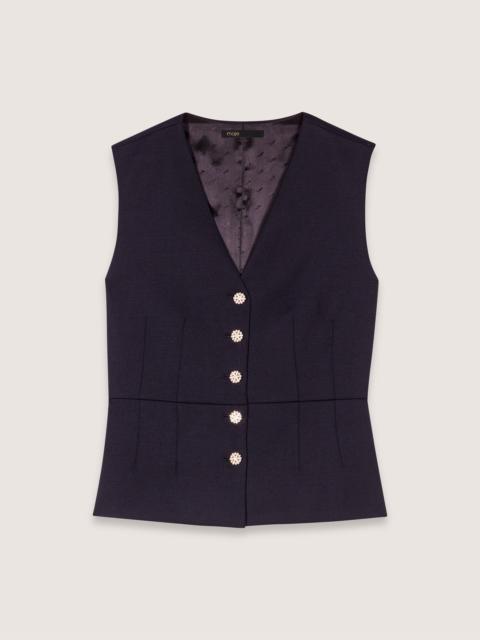 maje Wool blend sleeveless jacket