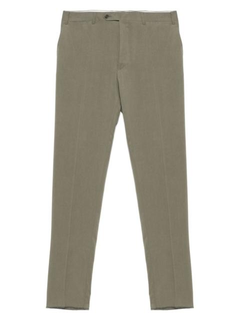 Canali pressed-crease trousers