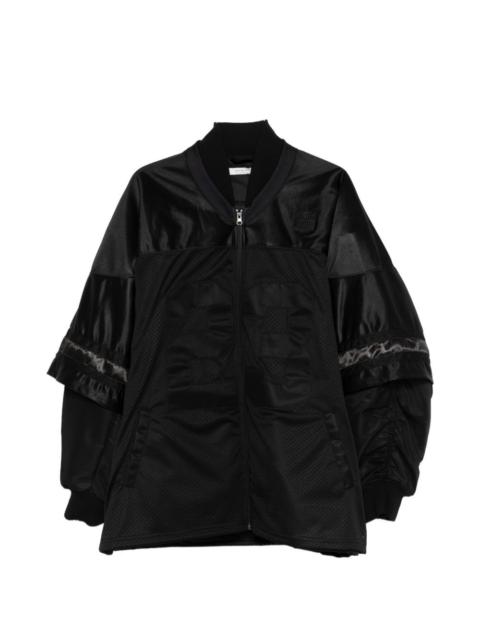 ih nom uh nit perforated panelled jacket