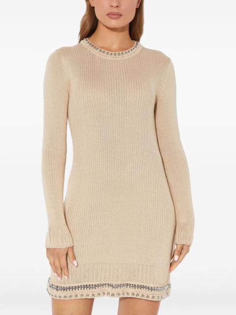 rabanne long sleeve mini dress