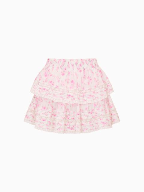 LoveShackFancy Blooming Floral Ruffle Mini Skirt