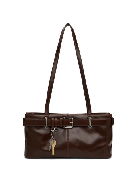 OSOI Brown Shoulder Brocle Bag