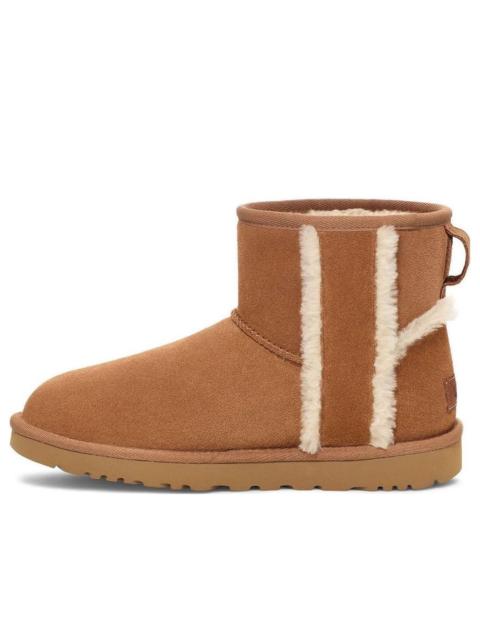 UGG (WMNS) UGG Classic Mini Shearling Logo 'Chestnut' 1153473-CHE