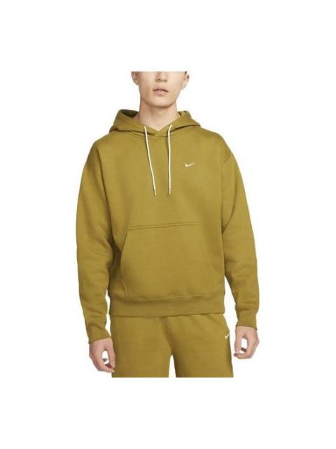 Nike Men's Nike Logo Embroidered Solid Color Fleece Lined Earthy Yellow DA0316-318