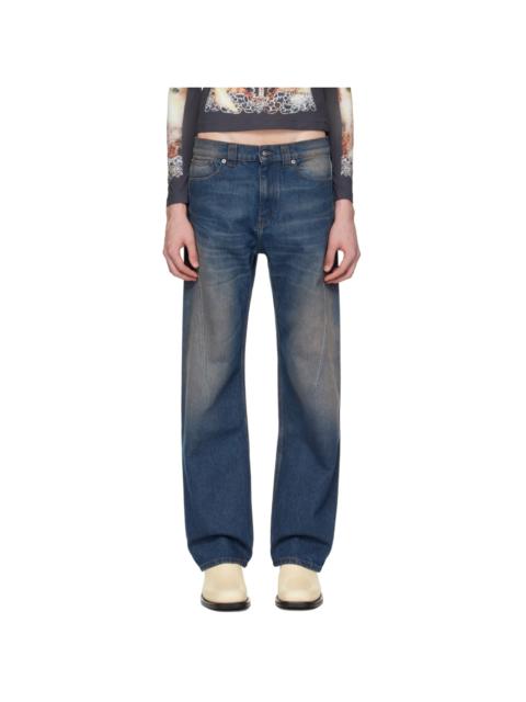 SSENSE Exclusive Indigo 'Paris' Best' Jeans