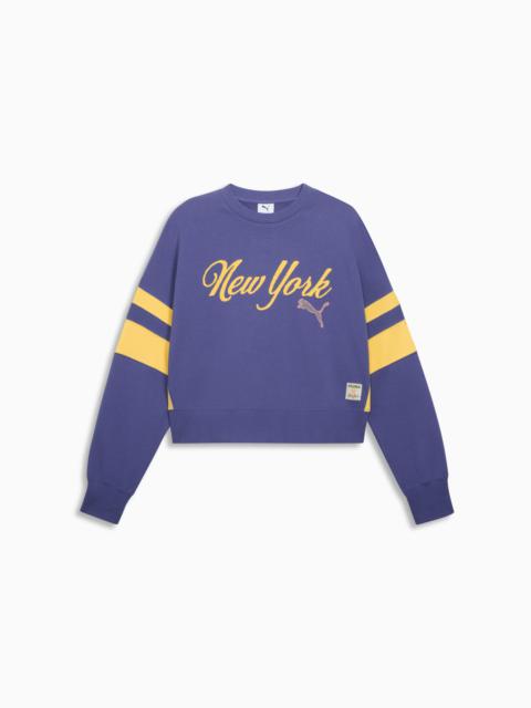 PUMA Wardrobe Essentials Bright Lights NYC Flagship Women's Crew Sweatshirt