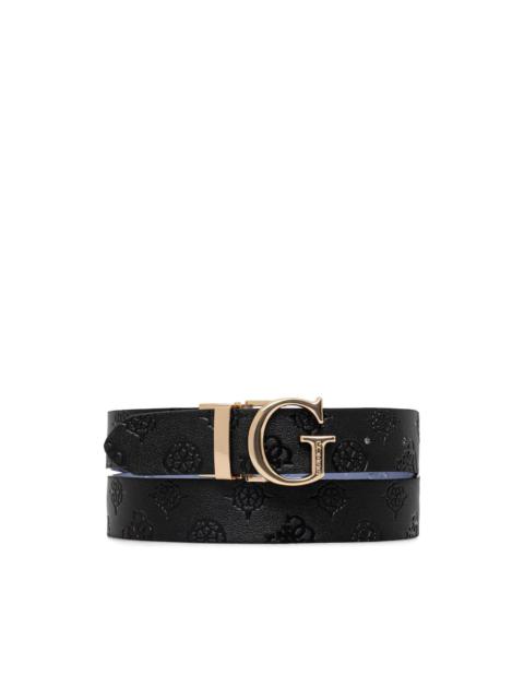 GUESS USA James logo-embossed reversible belt