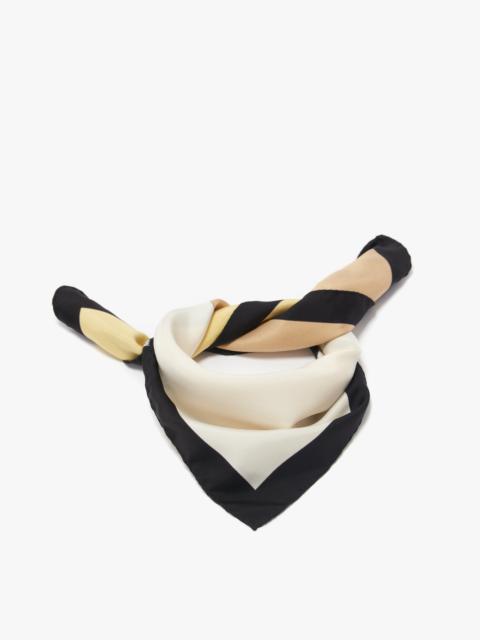 Victoria Beckham Colour Block Silk Scarf In Macadamia