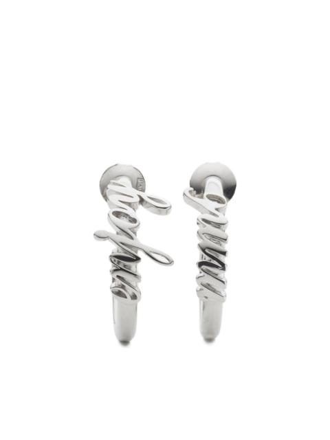 MM6 Maison Margiela lettering hoop earrings