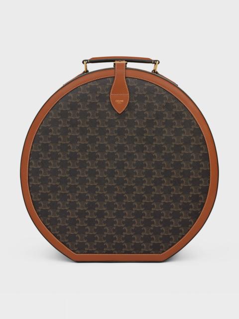 CELINE Fedora case in triomphe canvas and calfskin