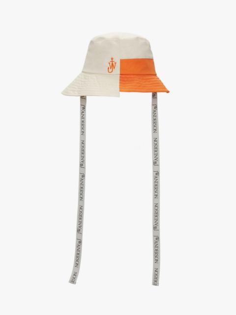 JW Anderson ASYMMETRIC COLOURBLOCK BUCKET HAT
