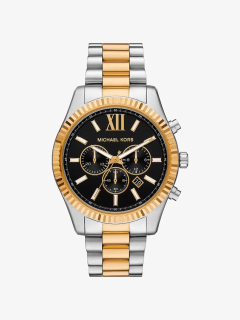 MICHAEL KORS Oversized Lexington Two-Tone Watch