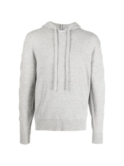 arrow-motif cashmere hoodie