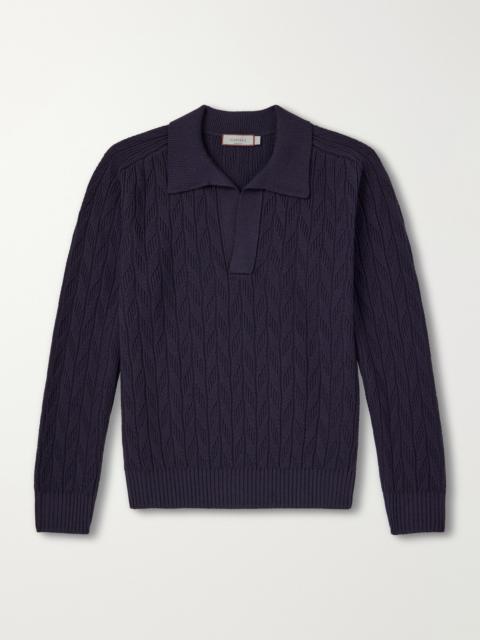 Canali Textured Wool Polo Sweater