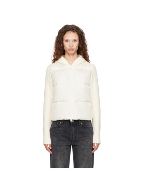 Canada Goose Off-White HyBridge Wide Quilt Knit Tonal Disc Down Jacket