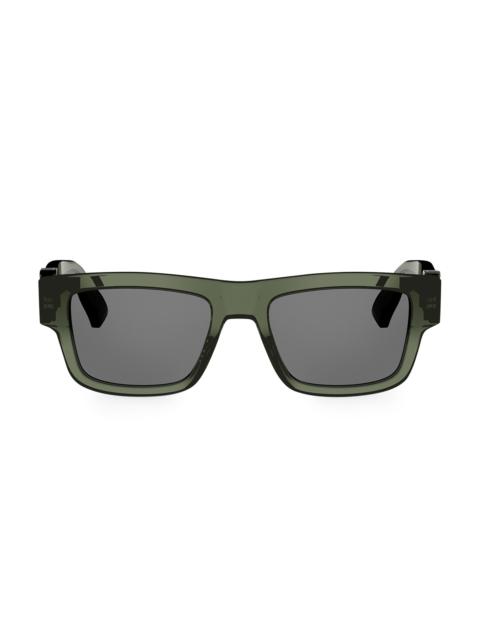 Dior Men's Dior Oblique S3I 52MM Square Sunglasses - Dark Green