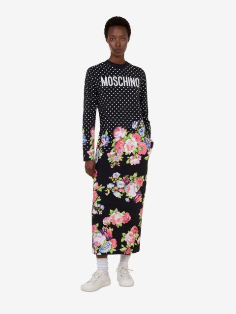 Moschino PRINTED HEAVY COTTON DRESS